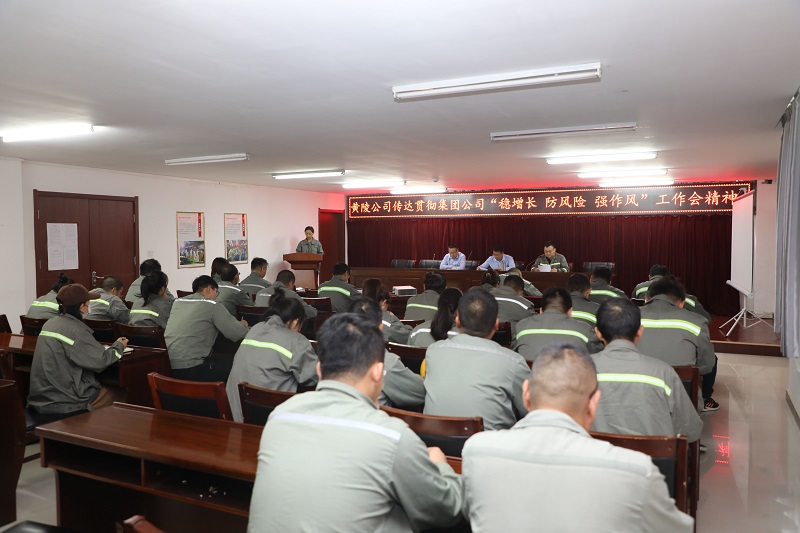 黃陵公司傳達(dá)貫徹生態(tài)水泥公司穩(wěn)增長防風(fēng)險強作風(fēng)工作部署會會議精神
